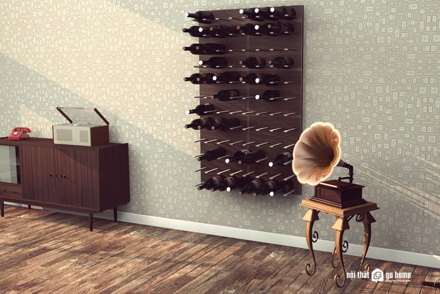 Tủ rượu gỗ công nghiệp acrylic đẹp sang trọng!